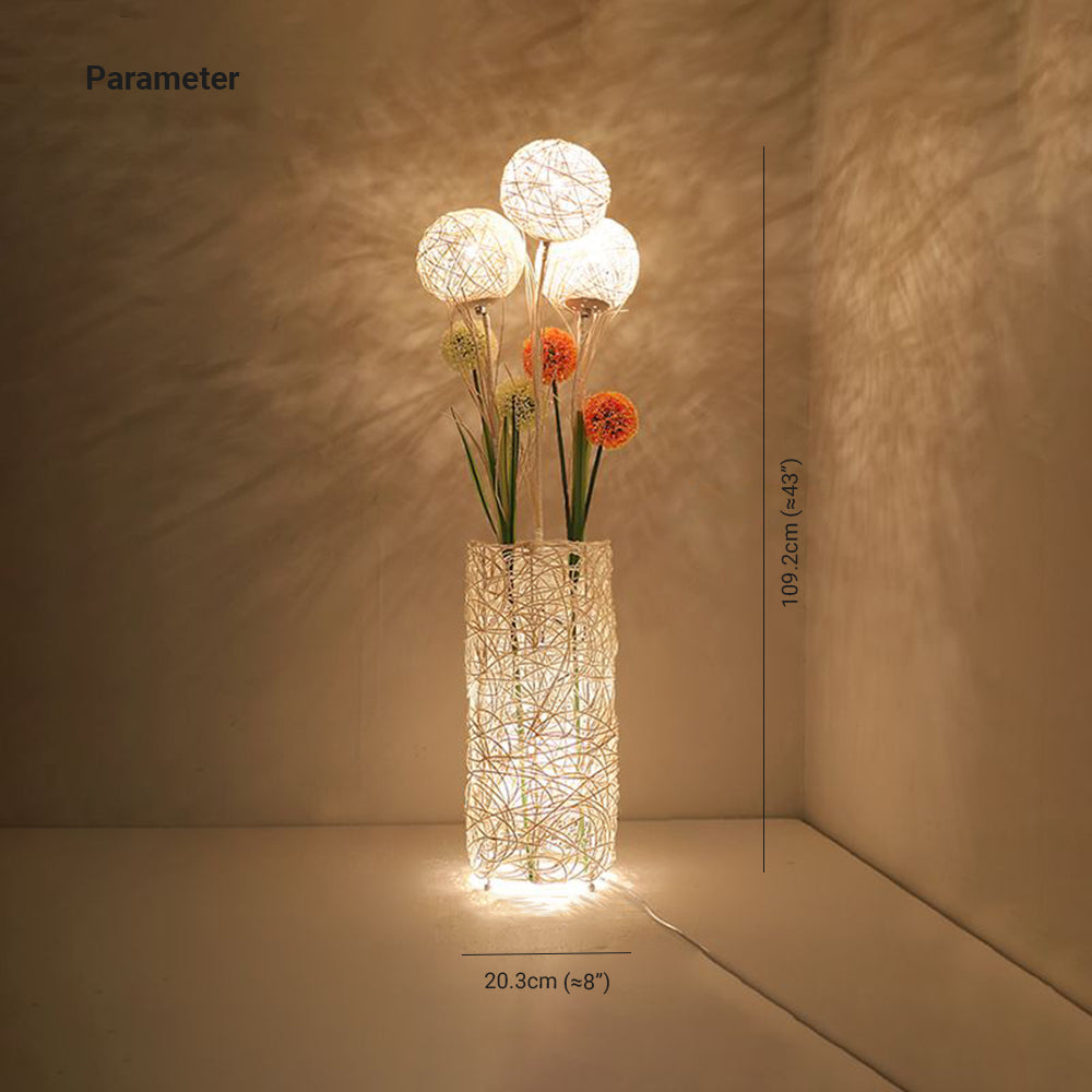 Torrendale Rattan Floor Lamp-Moonnatur