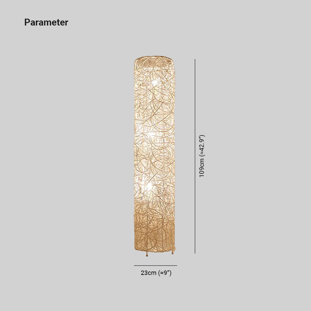 Torrendale Rattan Floor Lamp-Moonnatur