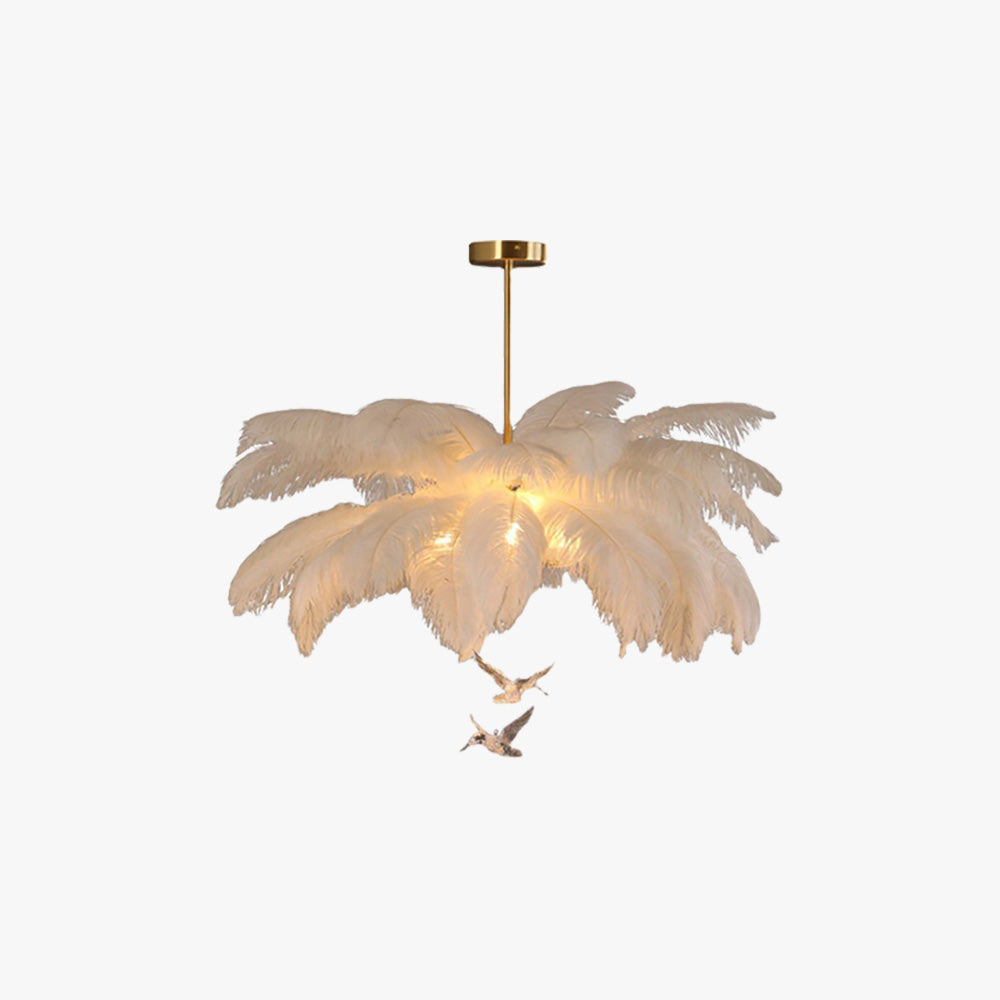 Aberelia Feather Chandelier-Moonnatur