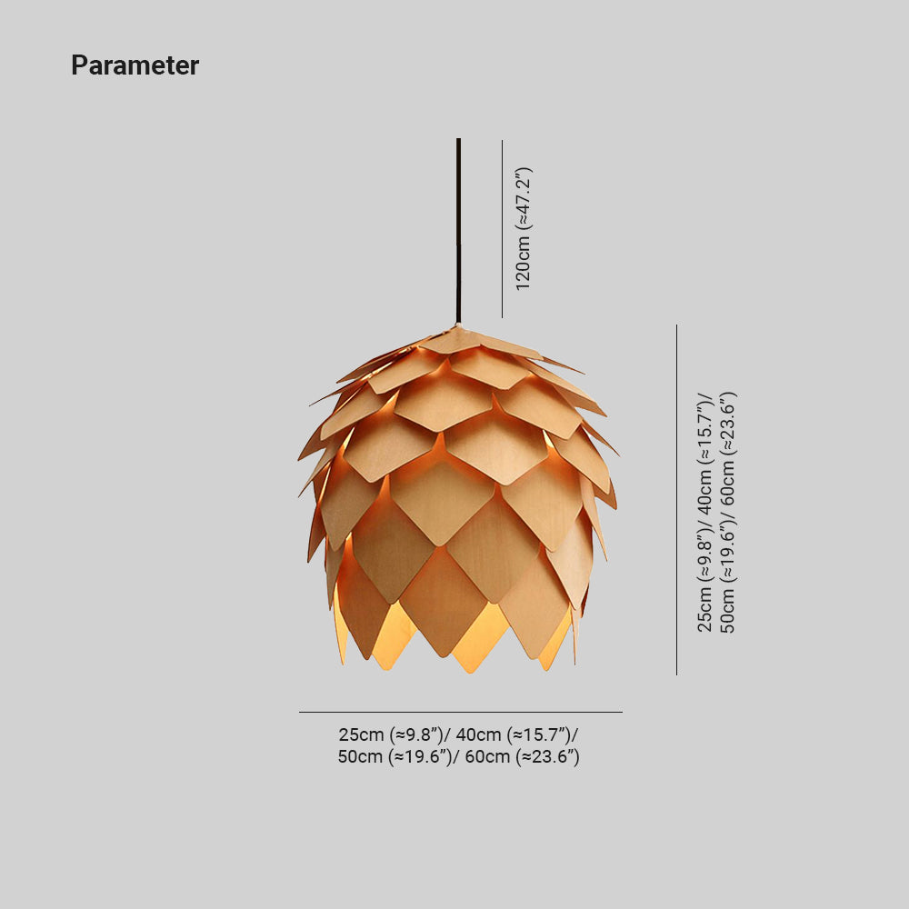 Darnelaelle Wood Pendant Light-Moonnatur