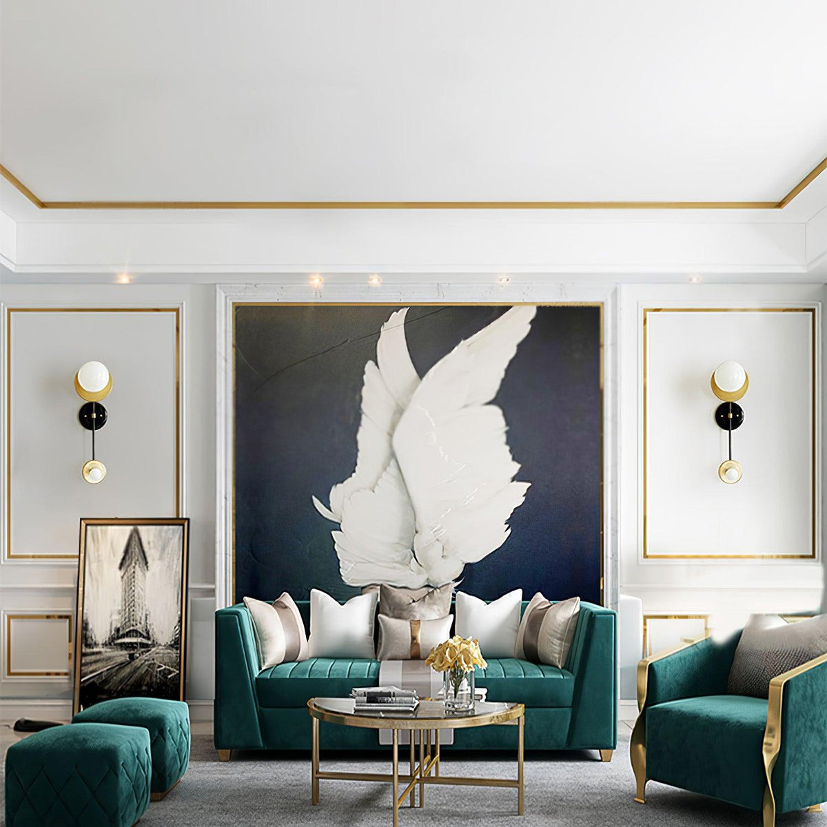 Embriel Marble Wall Light-Moonnatur