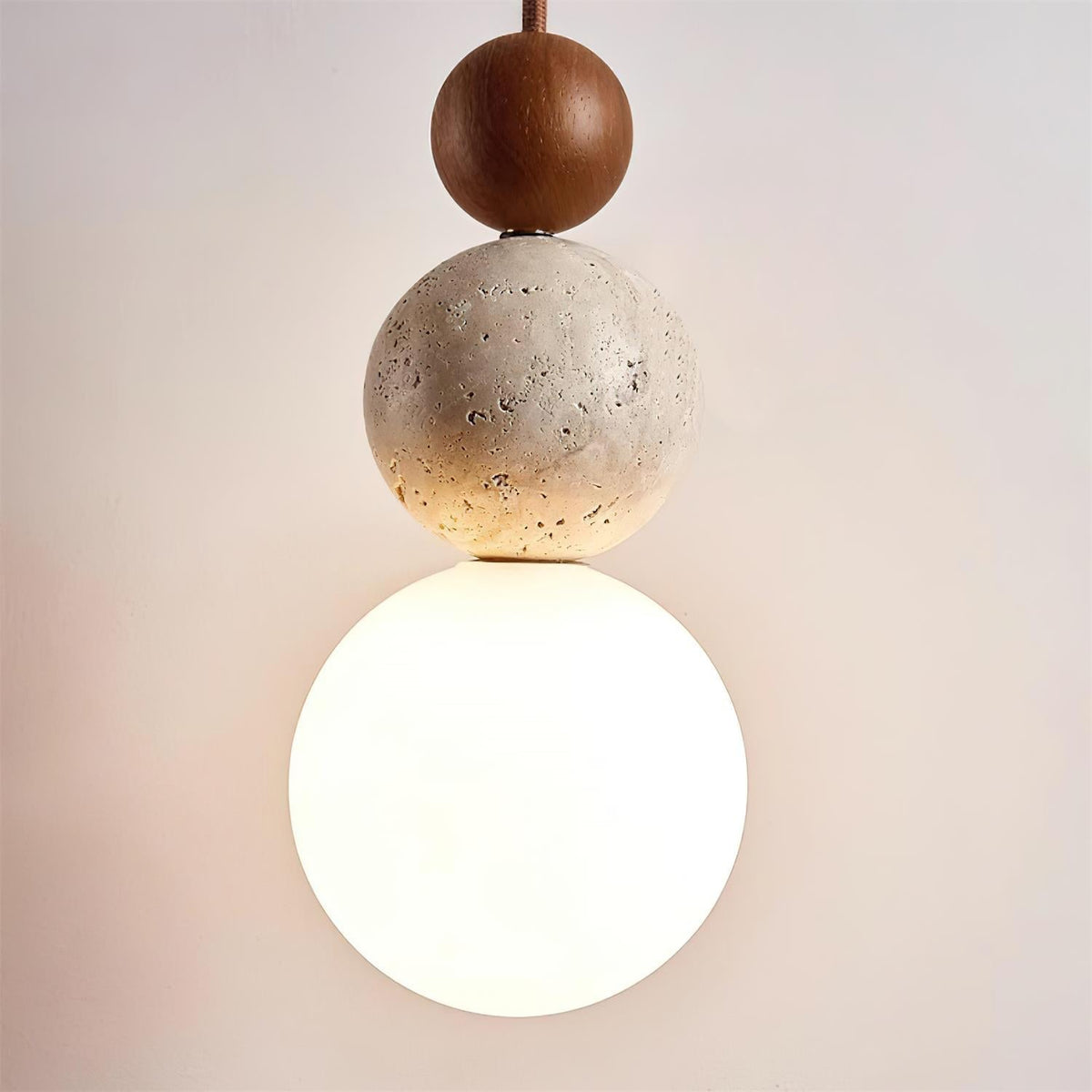 Veyrenbrook Travertine Pendant Light-Moonnatur