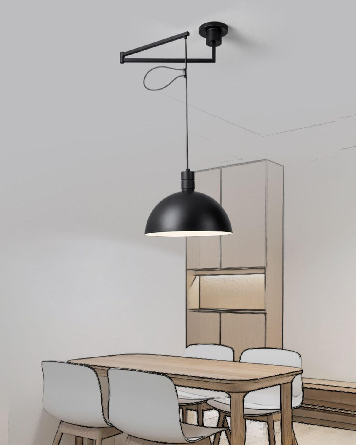 Tarnelhaven Metal Pendant Light-Moonnatur
