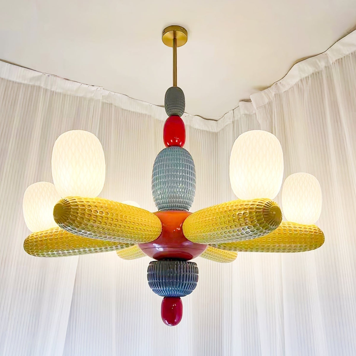 Perenena Glass Chandelier-Moonnatur