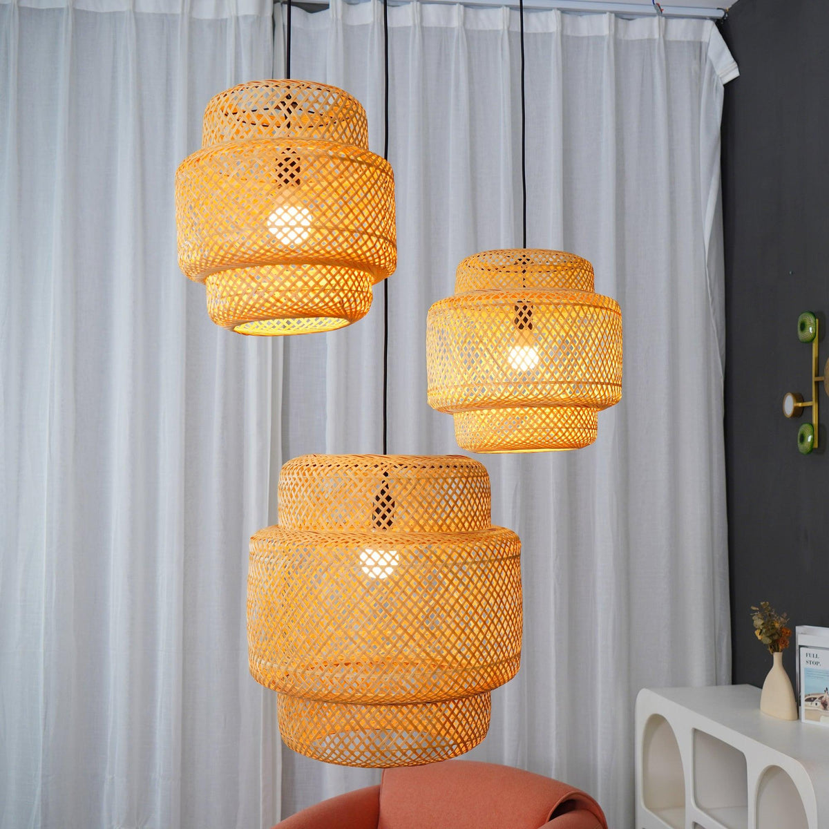 Veldenena Bamboo Pendant Light-Moonnatur