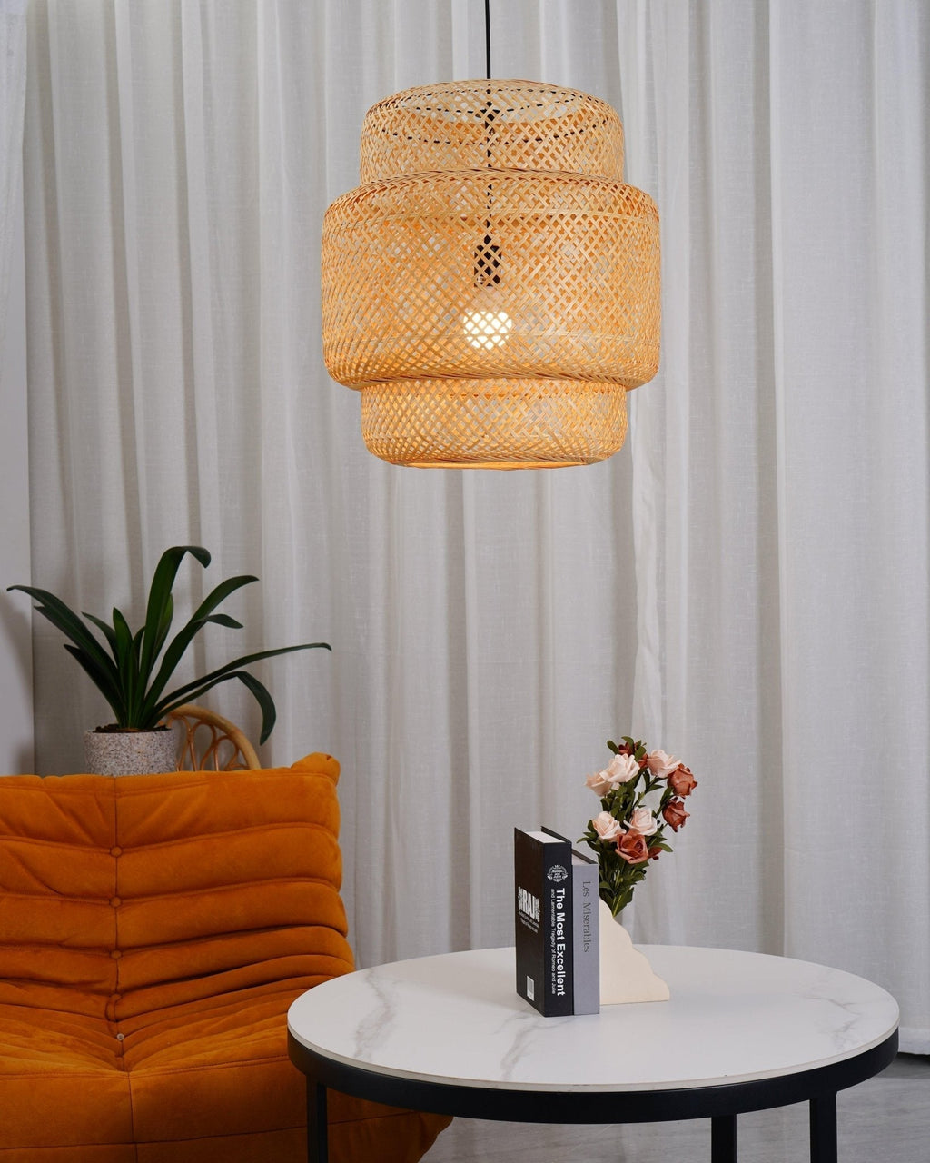 Veldenena Bamboo Pendant Light-Moonnatur