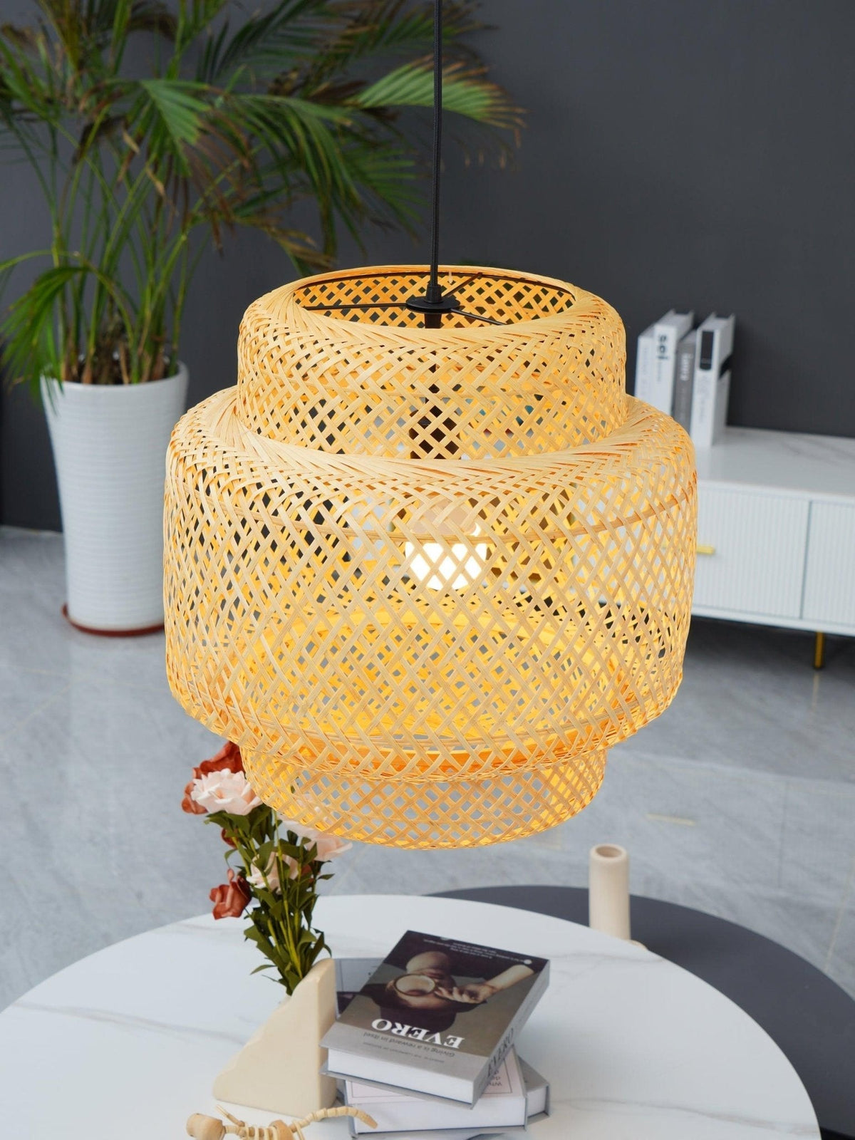 Veldenena Bamboo Pendant Light-Moonnatur