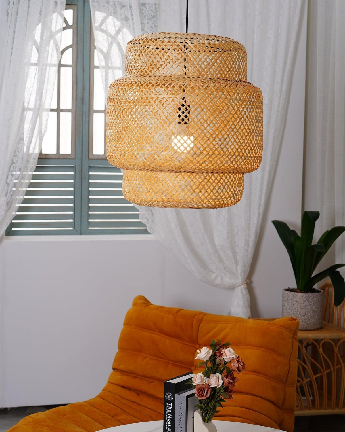 Veldenena Bamboo Pendant Light-Moonnatur