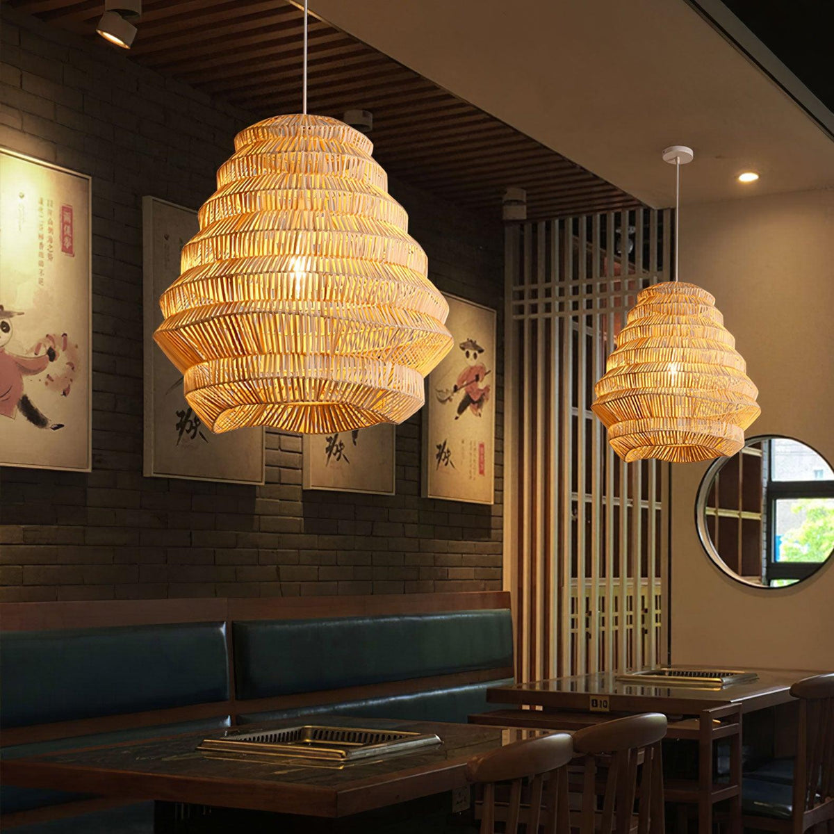 Erenena Bamboo Pendant Light-Moonnatur