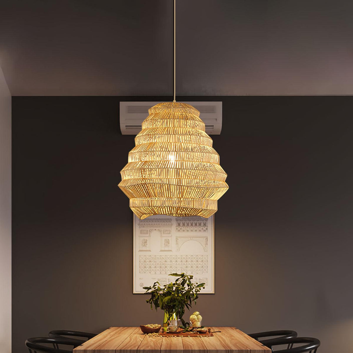 Erenena Bamboo Pendant Light-Moonnatur