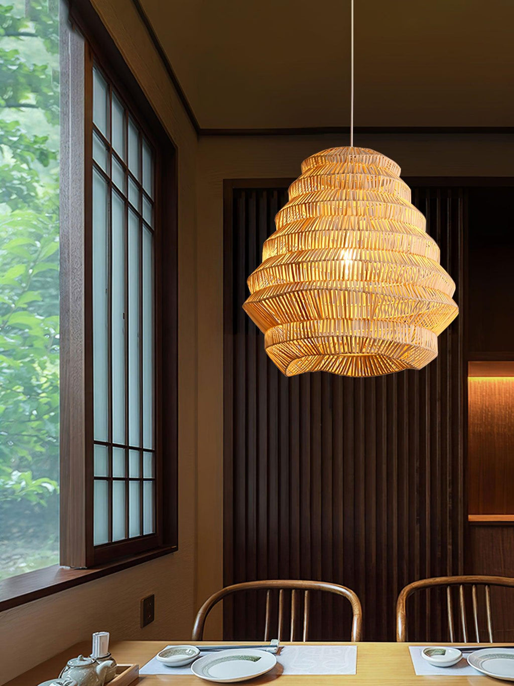 Erenena Bamboo Pendant Light-Moonnatur