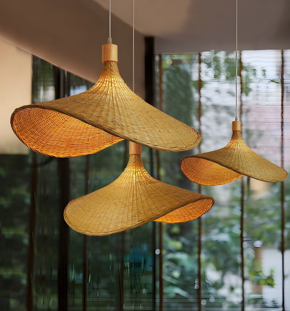 Morveniel Rattan Pendant Light-Moonnatur