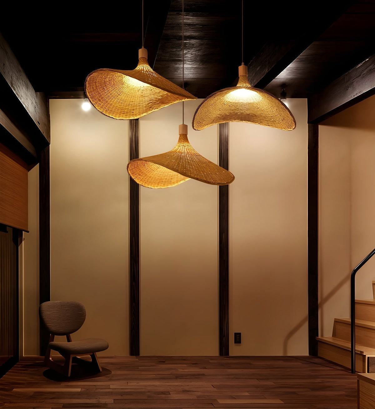 Morveniel Rattan Pendant Light-Moonnatur