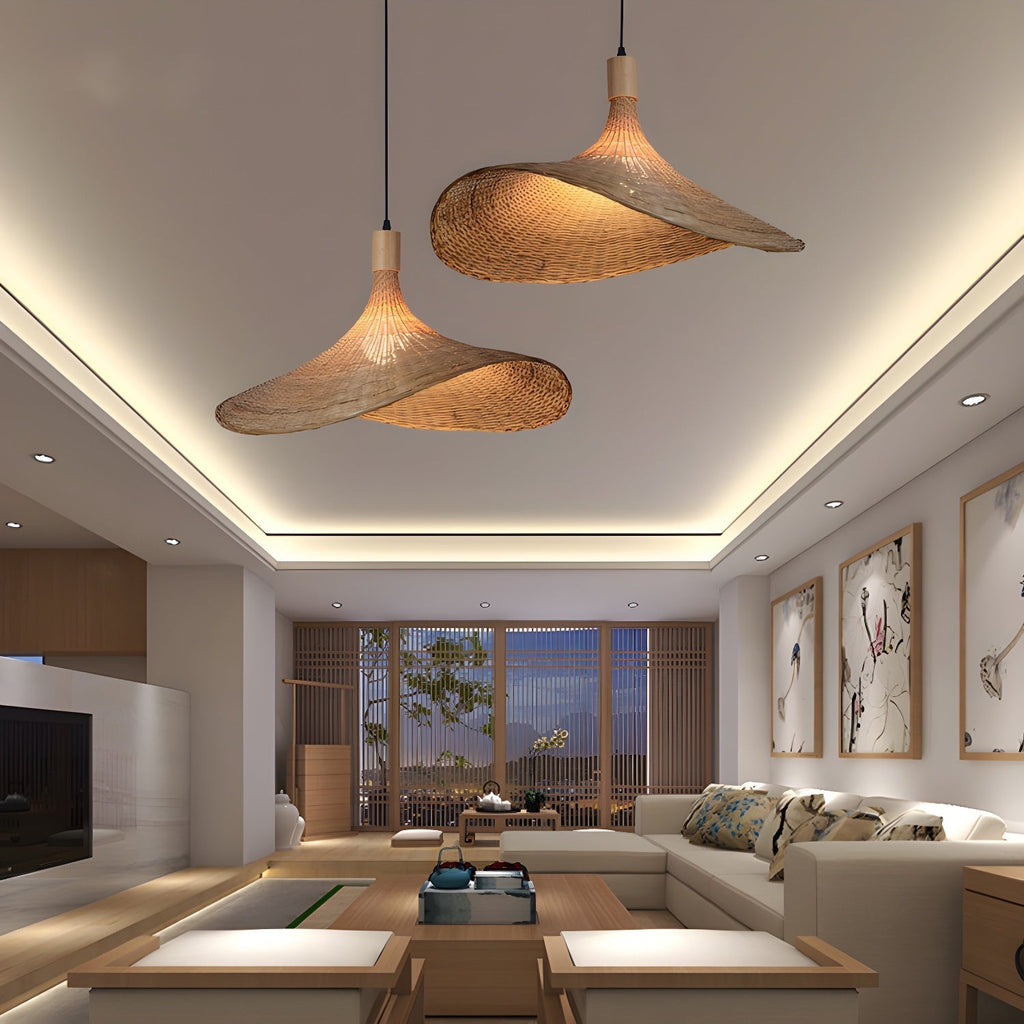 Morveniel Rattan Pendant Light-Moonnatur
