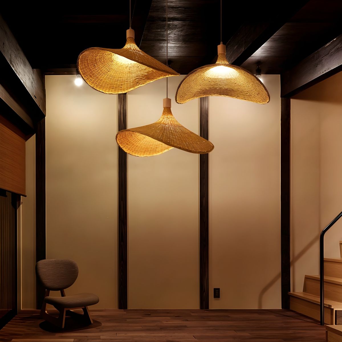 Morveniel Rattan Pendant Light-Moonnatur