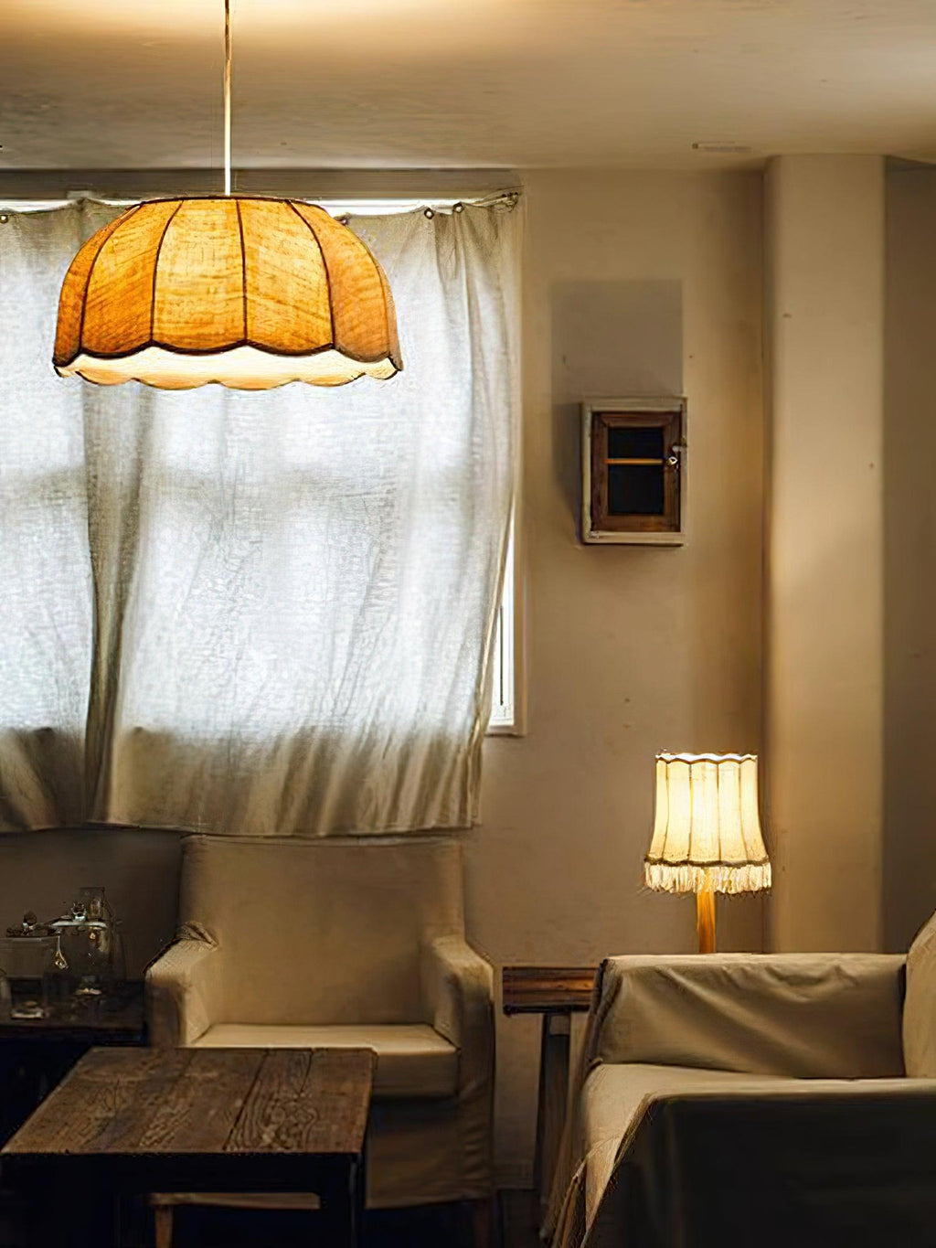 Jalmere Fabric Pendant Light-Moonnatur