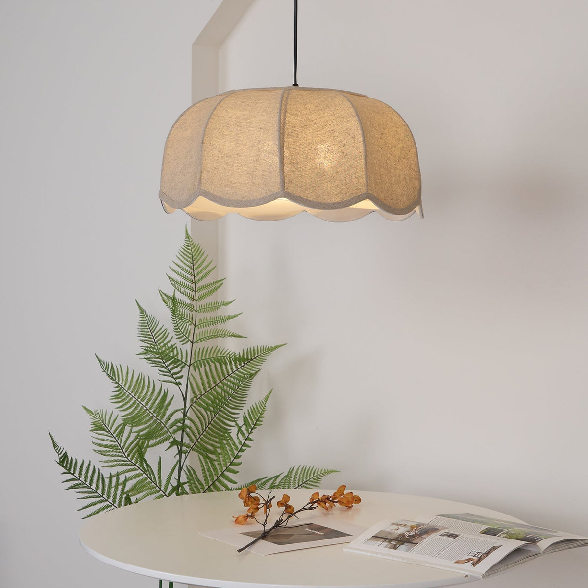 Jalmere Fabric Pendant Light-Moonnatur
