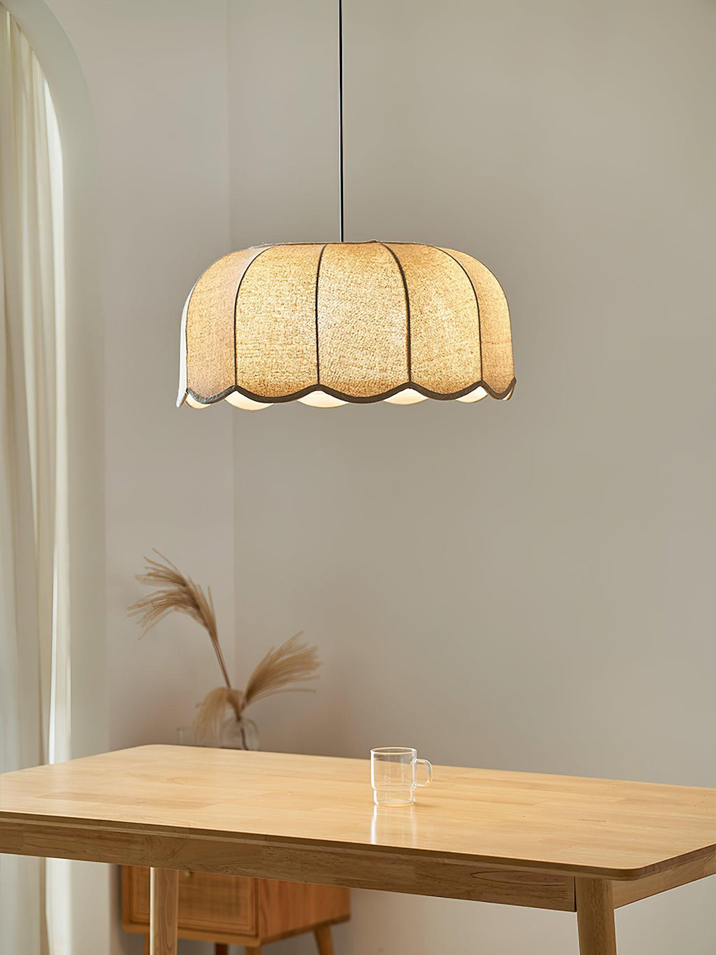 Jalmere Fabric Pendant Light-Moonnatur