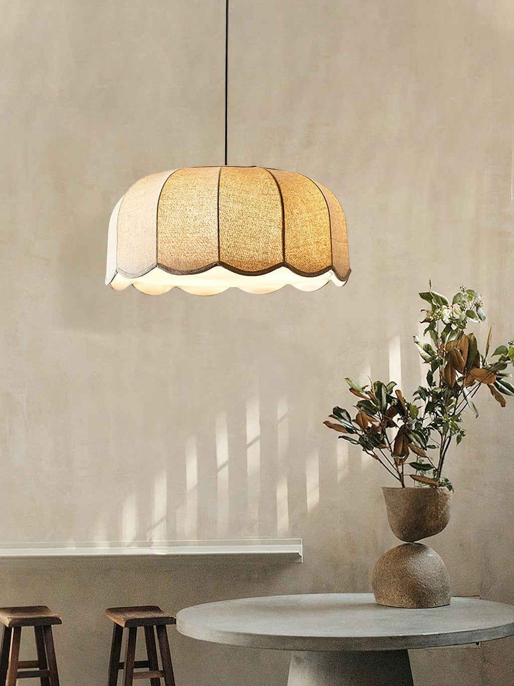 Jalmere Fabric Pendant Light-Moonnatur