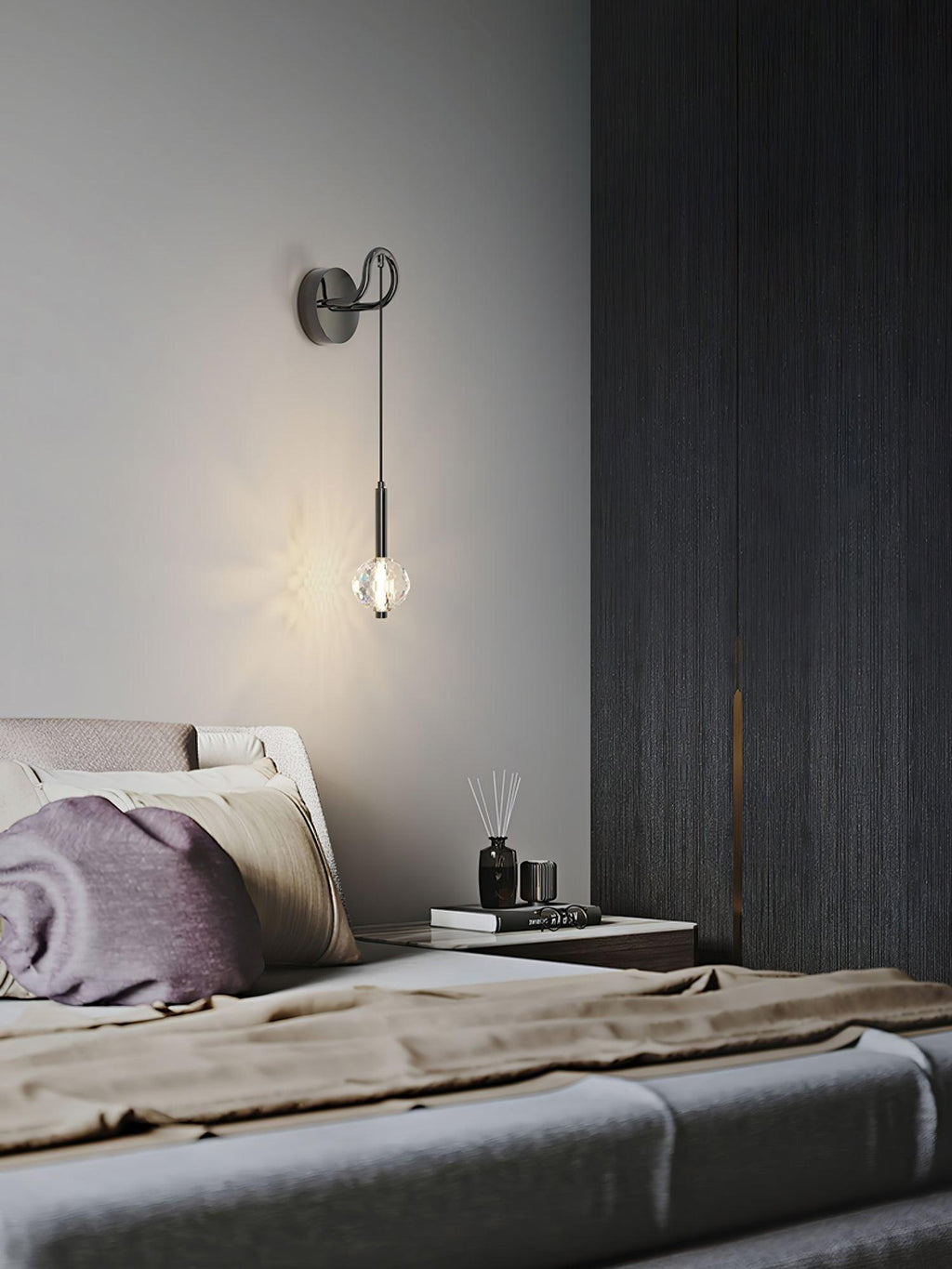 Rildenonna Crystal Wall Light-Moonnatur