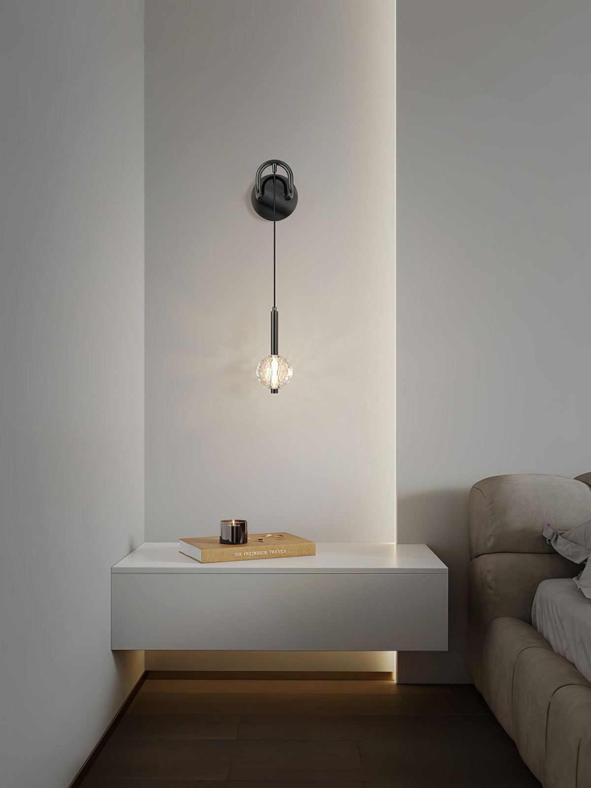 Rildenonna Crystal Wall Light-Moonnatur