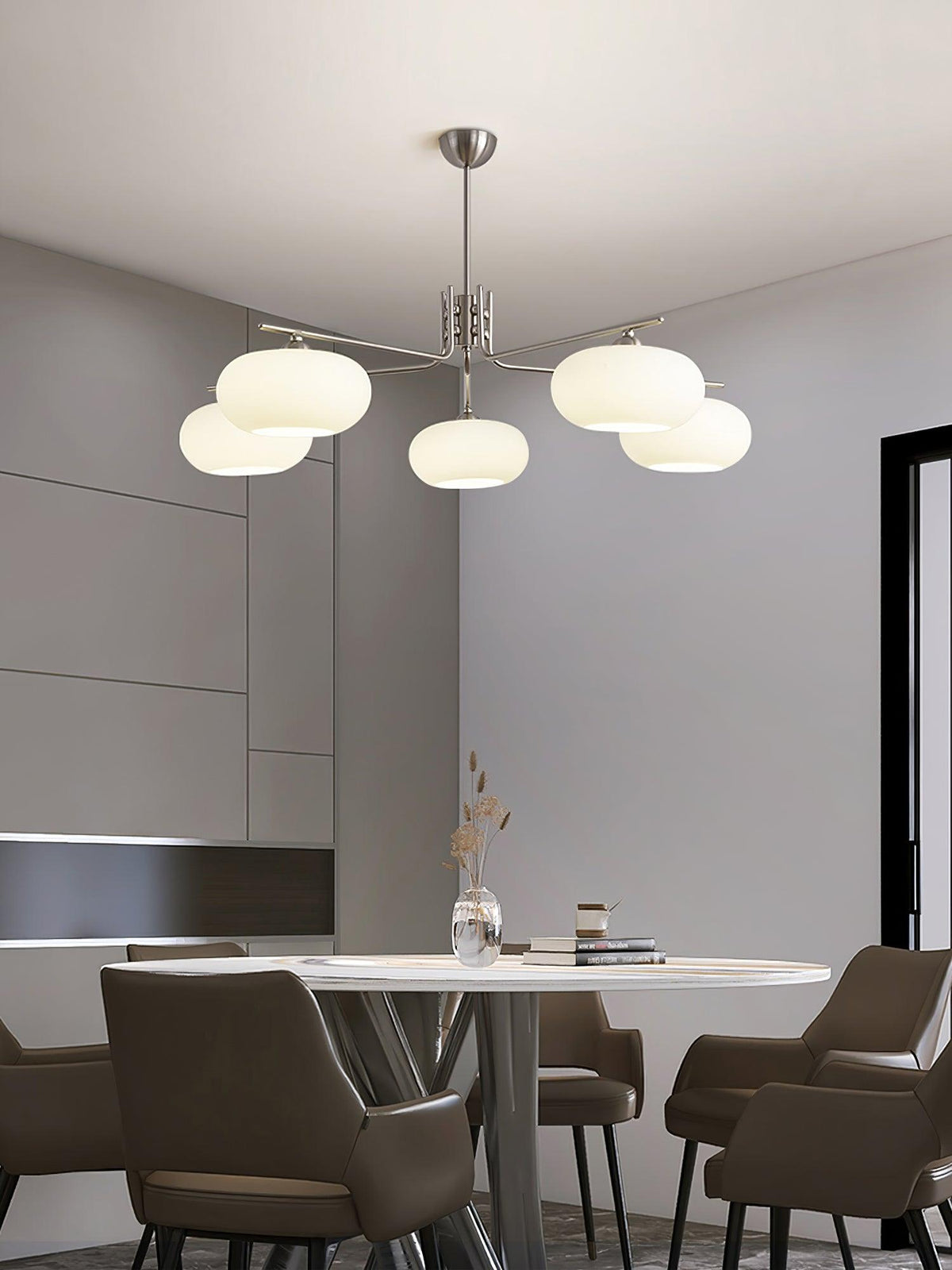 Darnwell Glass Chandelier-Moonnatur