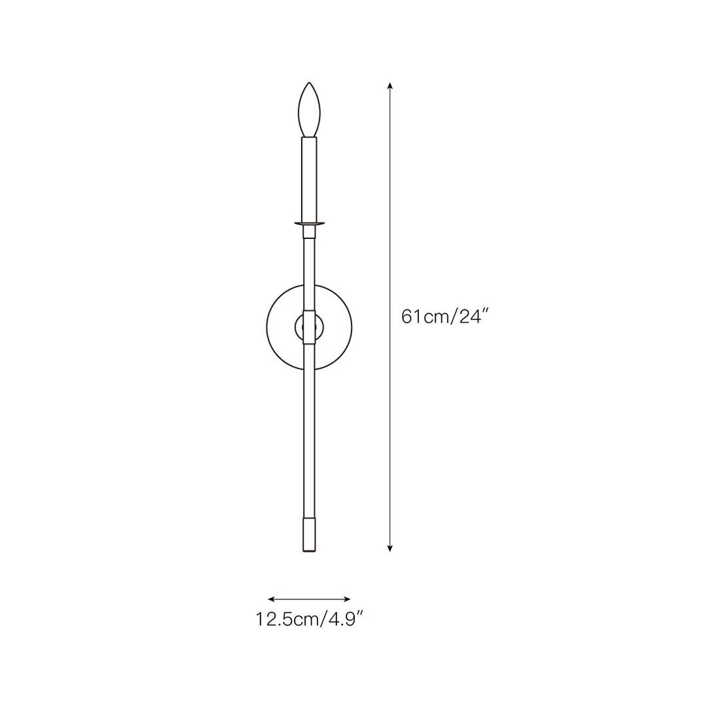 Ordelina Brass Wall Light-Moonnatur