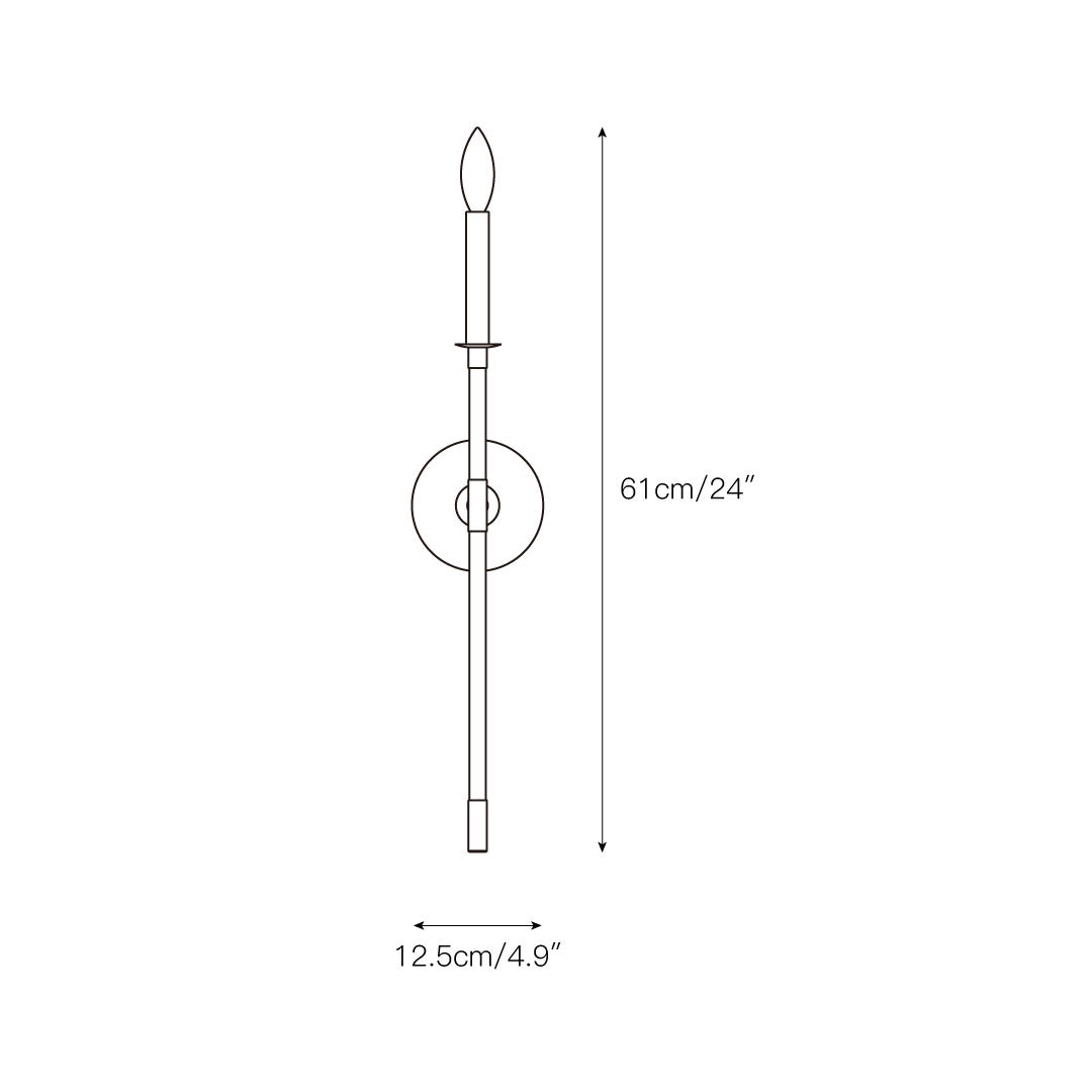 Ordelina Brass Wall Light-Moonnatur