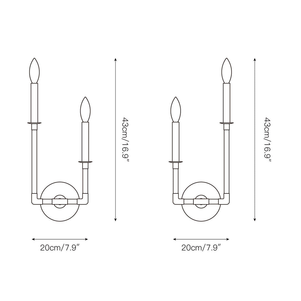 Ordelina Brass Wall Light-Moonnatur