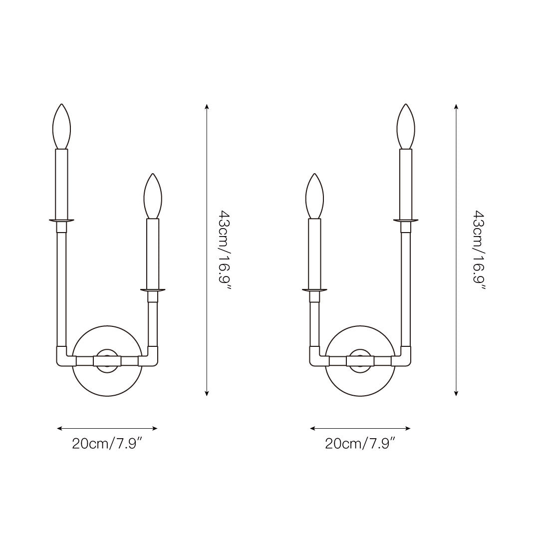 Ordelina Brass Wall Light-Moonnatur