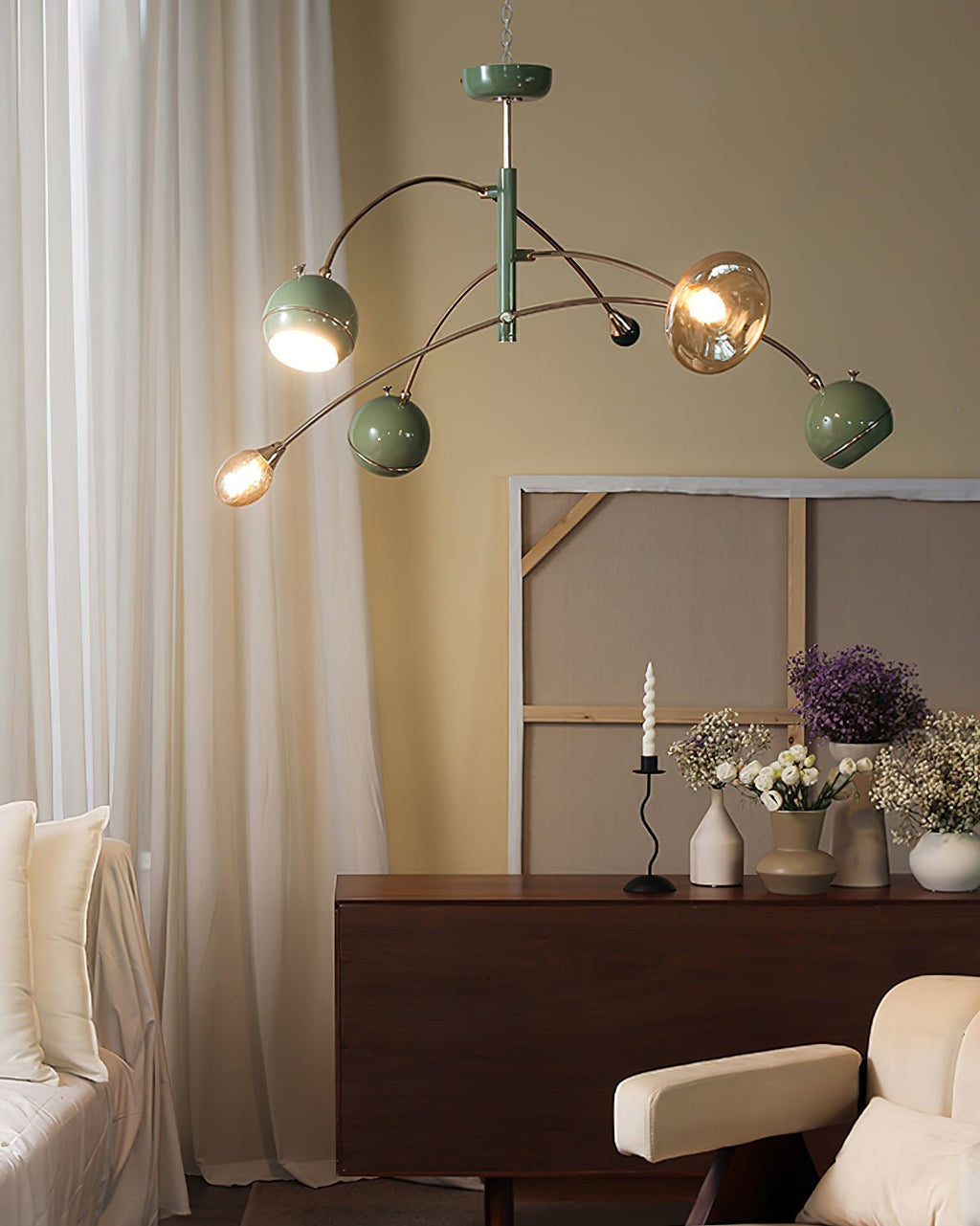 Ravelune Glass Chandelier-Moonnatur