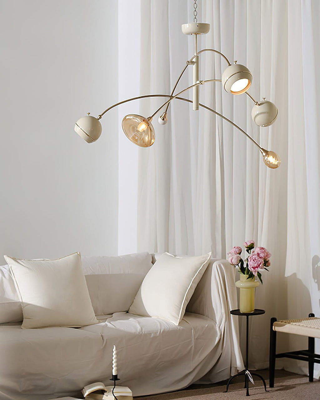 Ravelune Glass Chandelier-Moonnatur