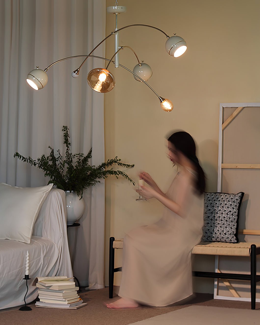 Ravelune Glass Chandelier-Moonnatur