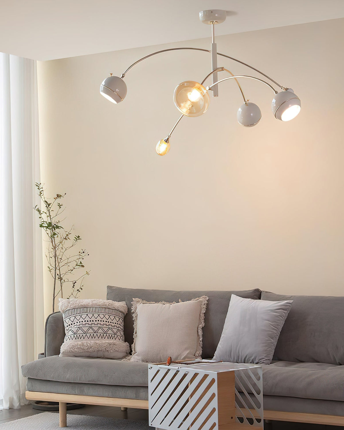 Ravelune Glass Chandelier-Moonnatur