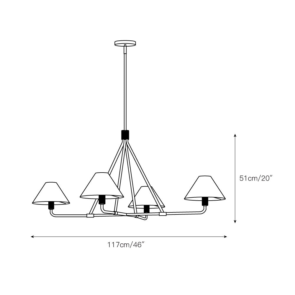 Nardenaria Fabric Chandelier-Moonnatur