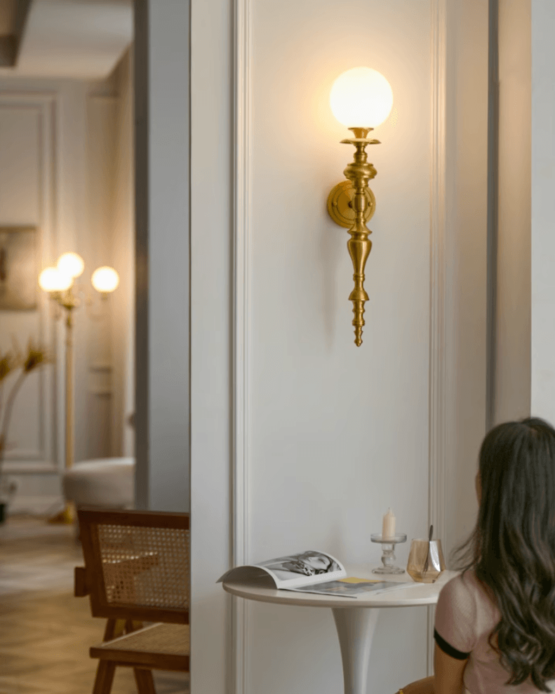 Garnelwell Brass Wall Light-Moonnatur