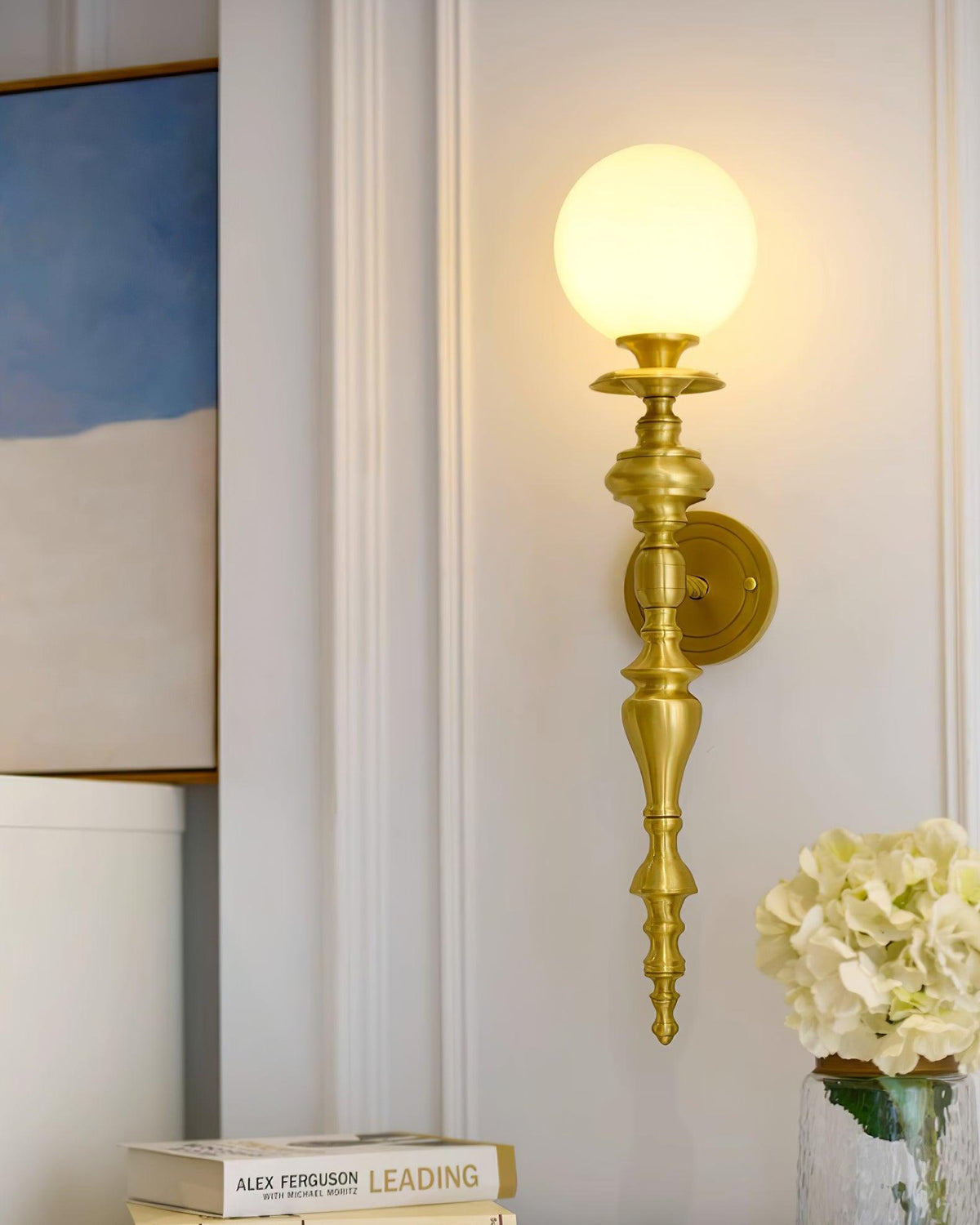 Garnelwell Brass Wall Light-Moonnatur