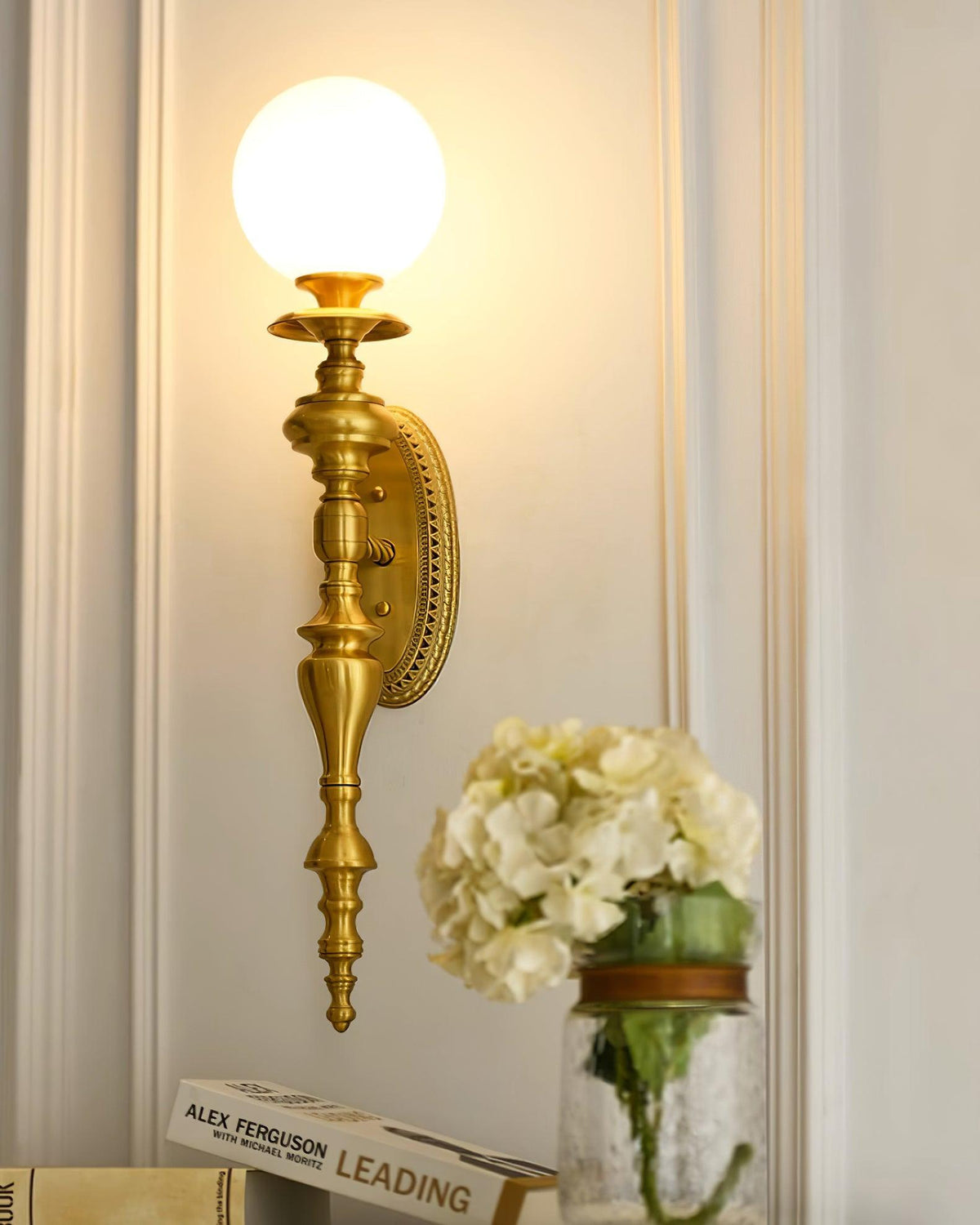 Garnelwell Brass Wall Light-Moonnatur