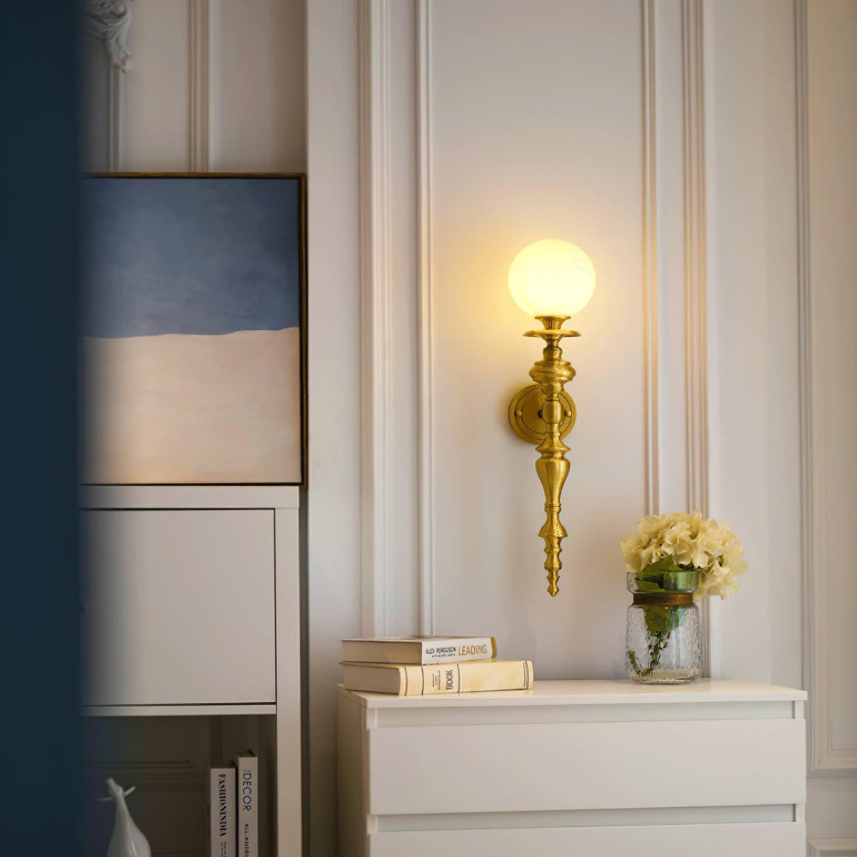 Garnelwell Brass Wall Light-Moonnatur
