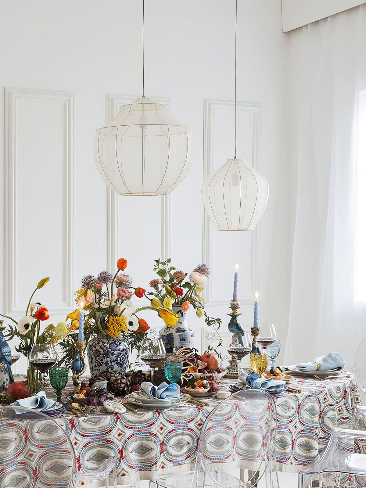 Breniel Fabric Pendant Light-Moonnatur