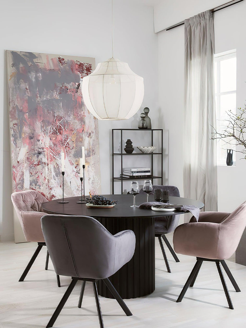 Breniel Fabric Pendant Light-Moonnatur