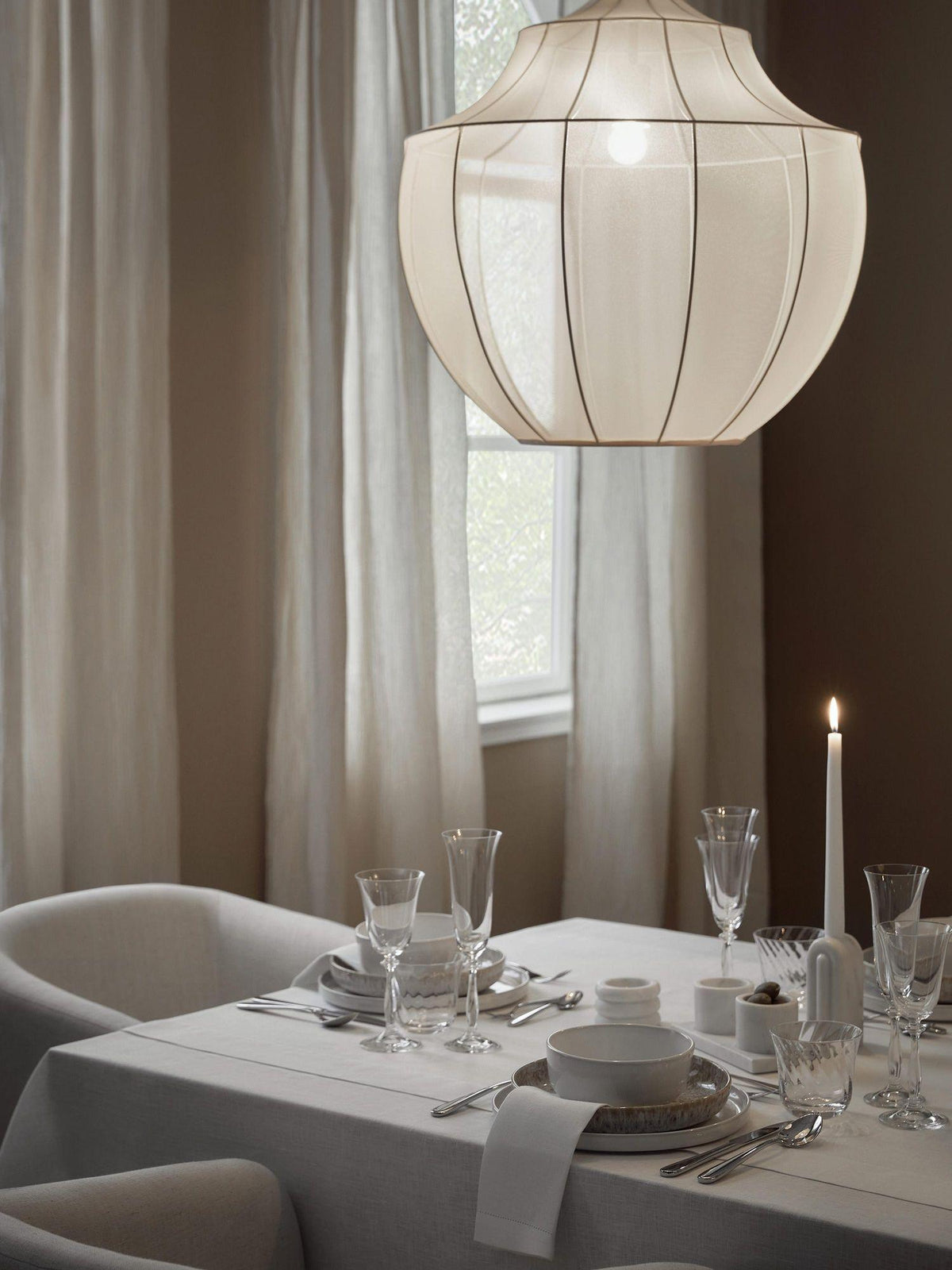 Breniel Fabric Pendant Light-Moonnatur