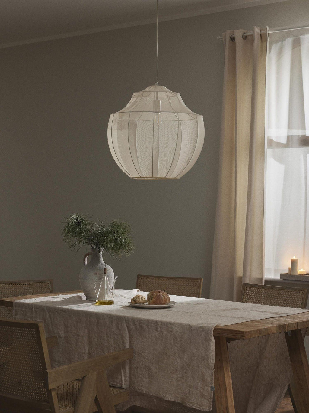 Breniel Fabric Pendant Light-Moonnatur