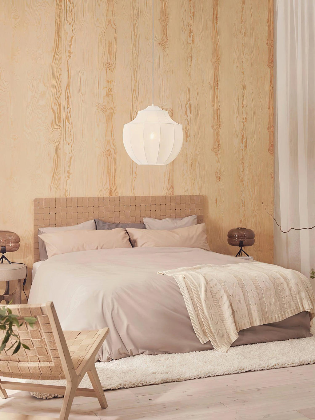 Breniel Fabric Pendant Light-Moonnatur