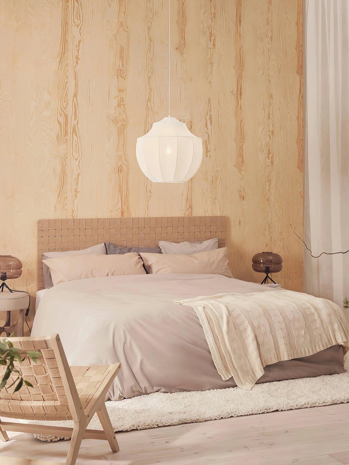 Breniel Fabric Pendant Light-Moonnatur
