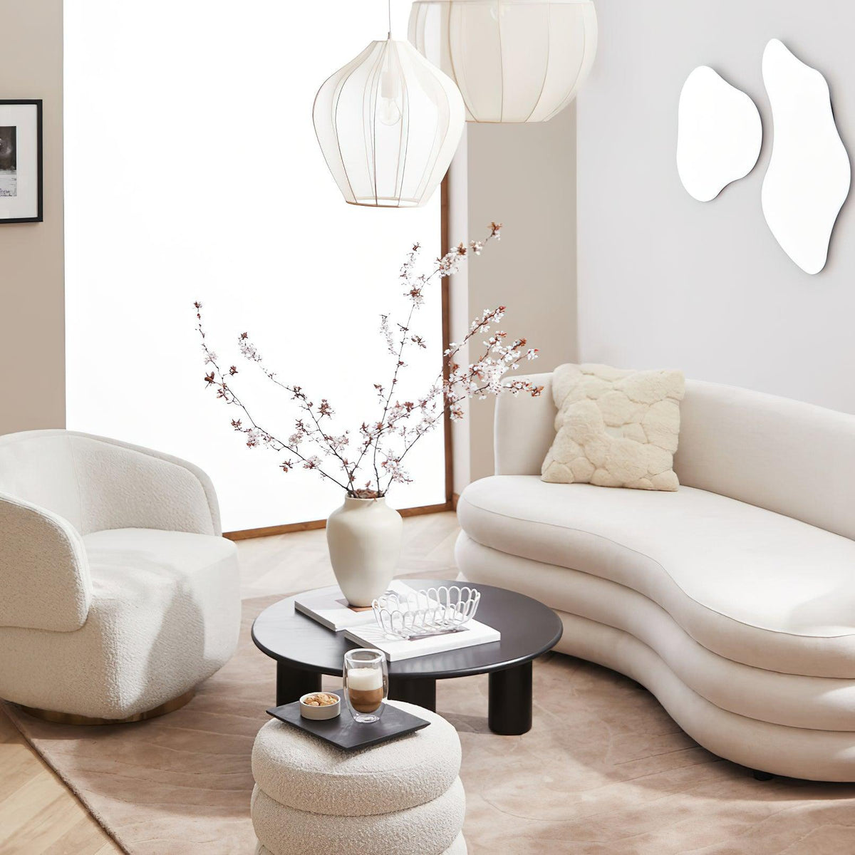 Breniel Fabric Pendant Light-Moonnatur