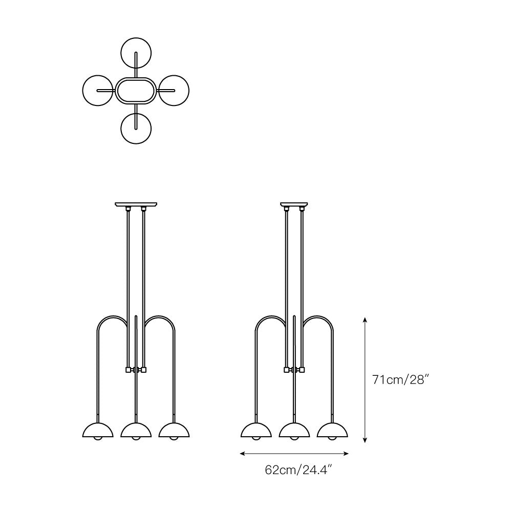 Merrenelle Metal Chandelier-Moonnatur