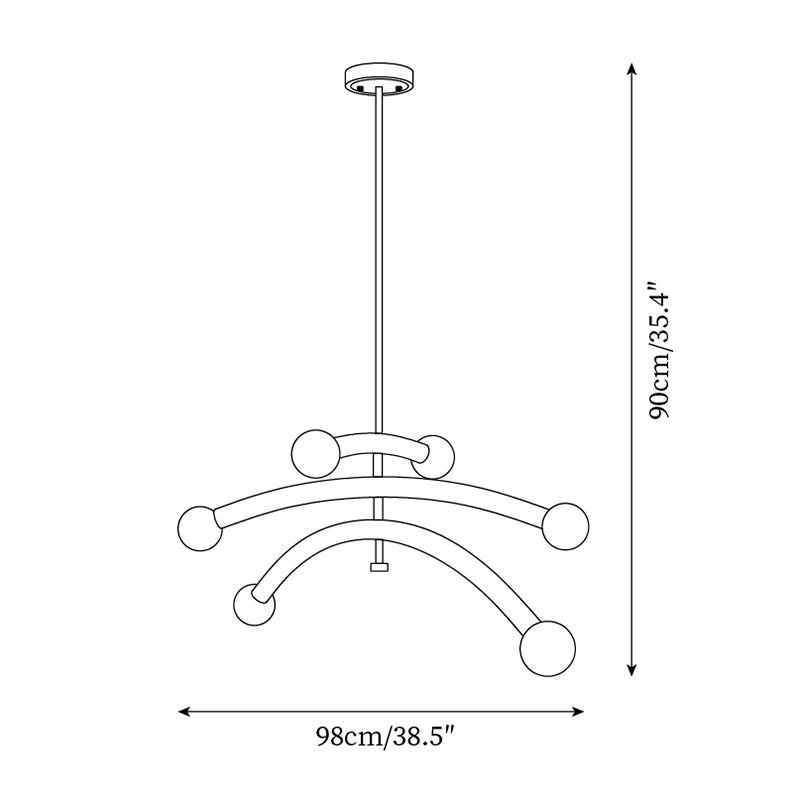 Morreliel Glass Chandelier-Moonnatur