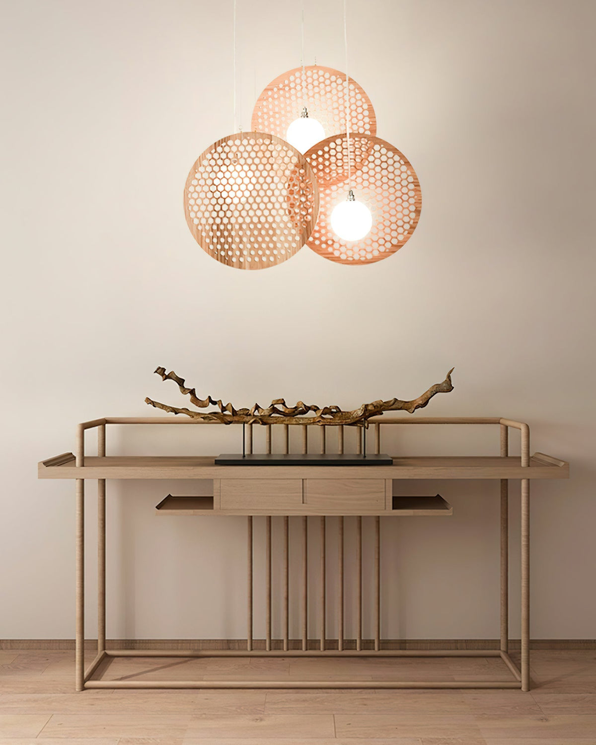 Fenniel Wood Chandelier-Moonnatur