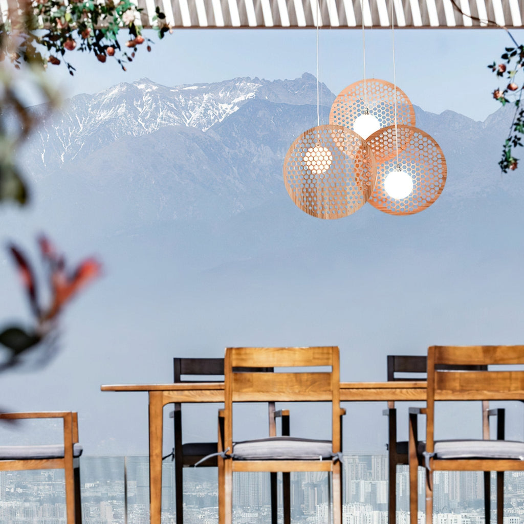 Fenniel Wood Chandelier-Moonnatur